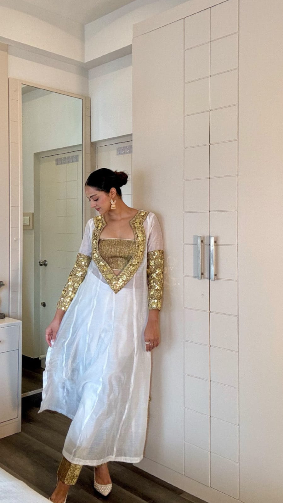 RUBINA | Silk Applique Work Suit Set