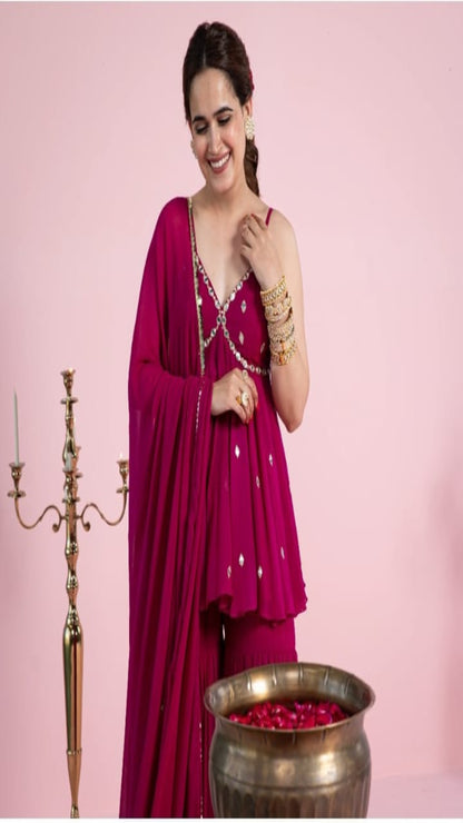 ROSEY | Peplum Style Sharara Suit