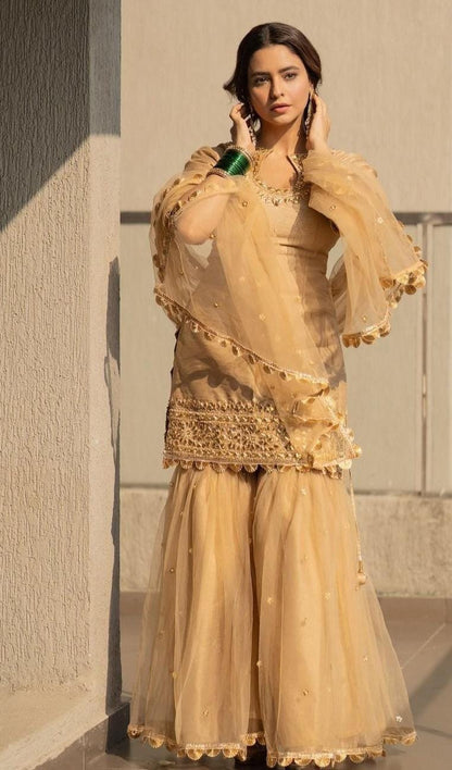 RUHANI | Gotta Patti Embroidered Sharara Set